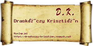 Draskóczy Krisztián névjegykártya