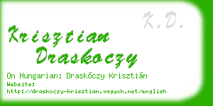 krisztian draskoczy business card